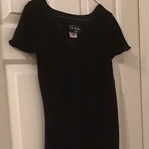 S L Fashions Black Petite Dress Women's 8P